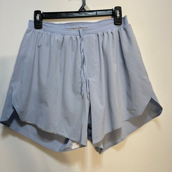 Lululemon Women’s Blue Lined Running Shorts Size M Lightweight Athletic - Picture 2 of 10